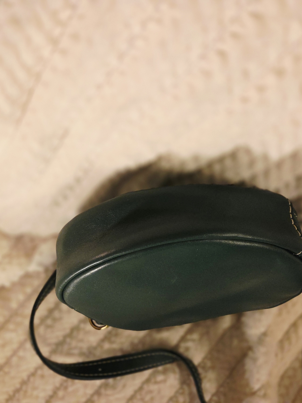 NEW Beautiful Portland Leather Goods Large Circle Crossbody Bag In Peacock - Picture 8 of 8